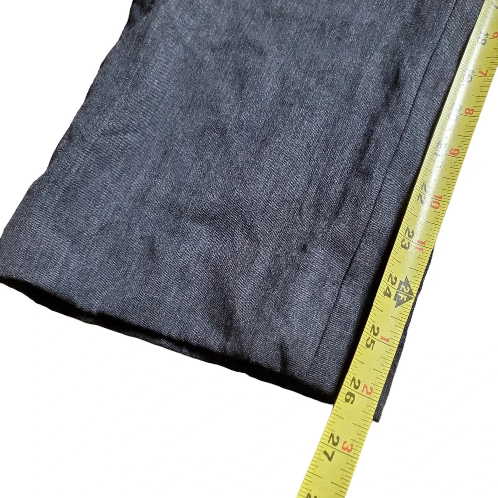 Banana Republic Tailored Fit Dress Pants Mens Black Lined Wool Size 33/26 Hemmed
